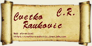 Cvetko Rauković vizit kartica